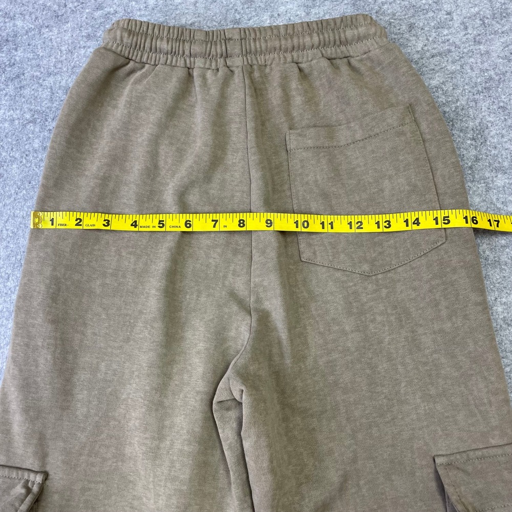 Mii Design By Korea Cargo Sweatpants S Wide Leg Joggers Olive Tan - Picture 16 of 16